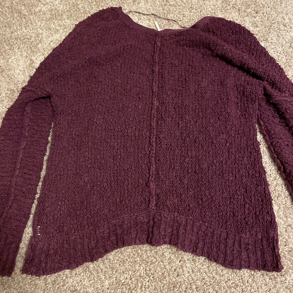 Burgundy Free People sweater